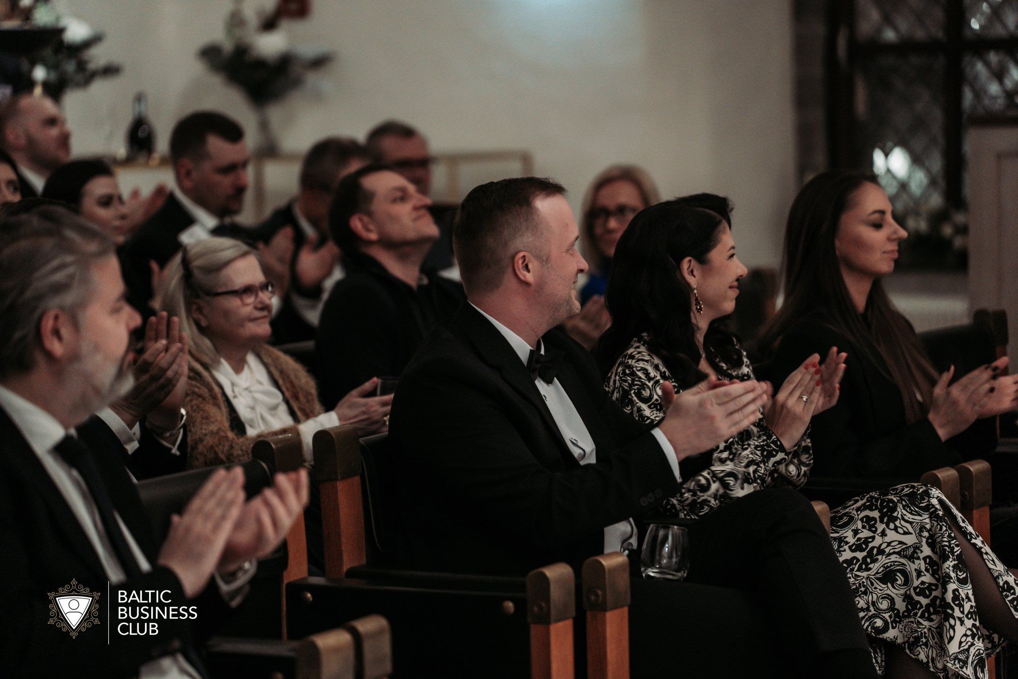 Audience applauding the performers