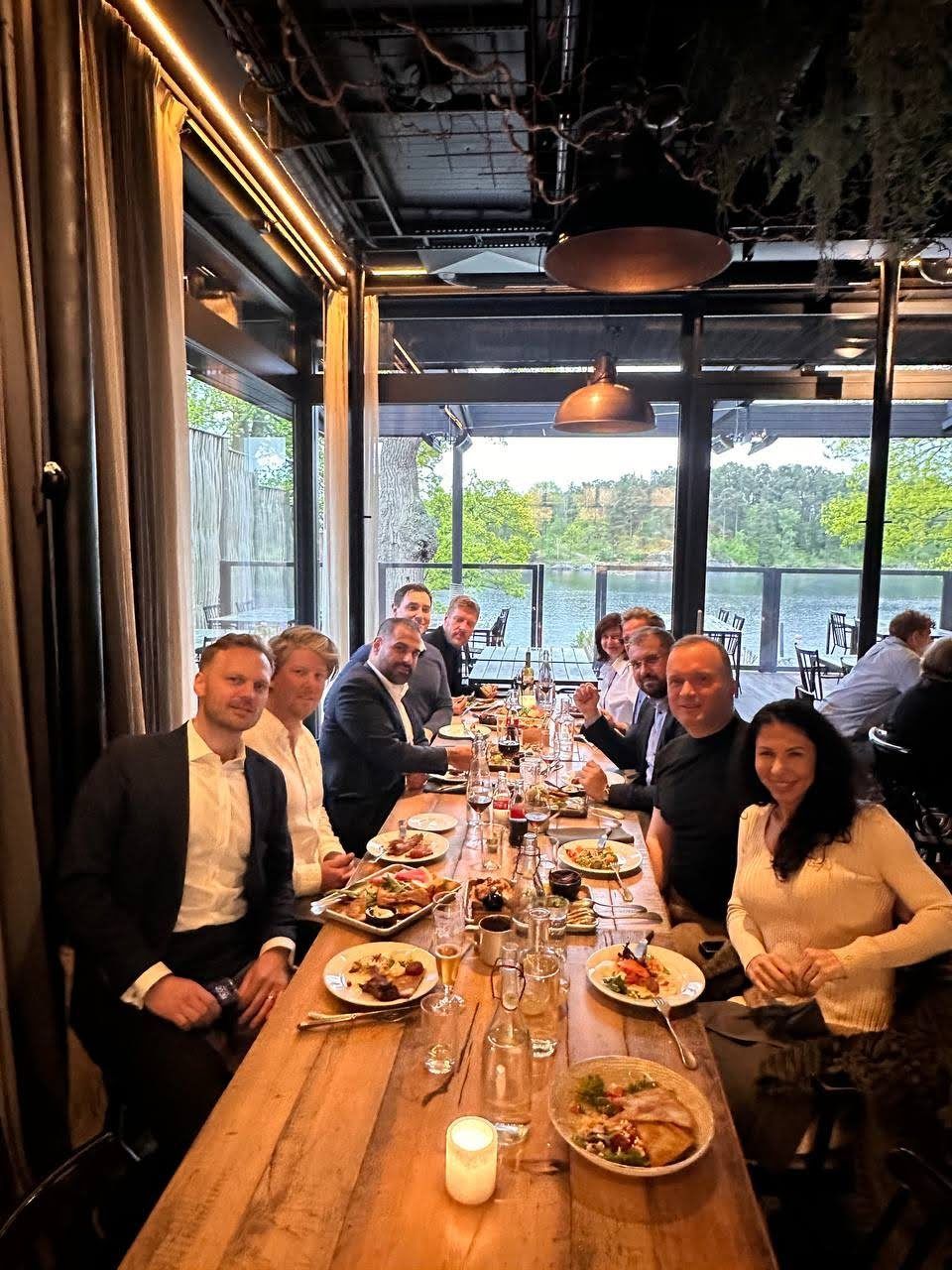 Business dinner with Swedish founders in Stockholm